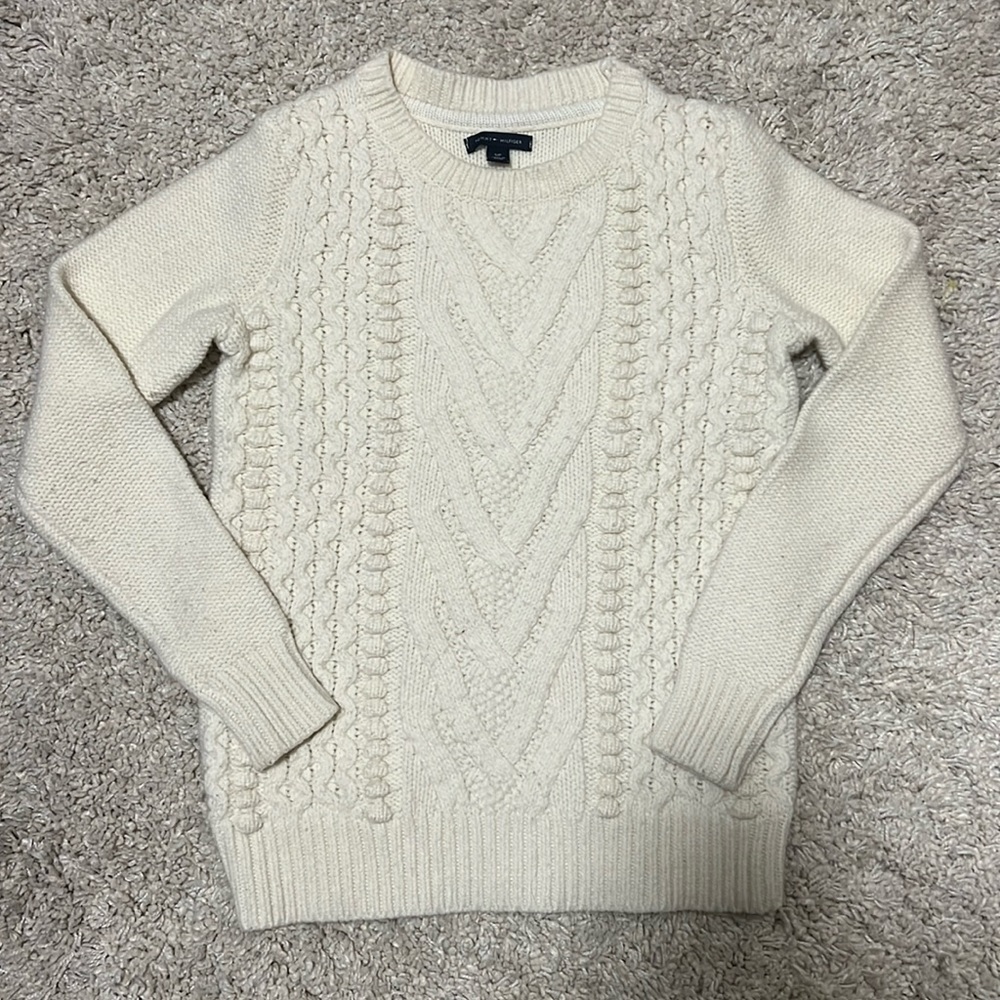 Tommy Hilfiger Cream Women’s Wool/Arcylic Sweater Size‎ Small